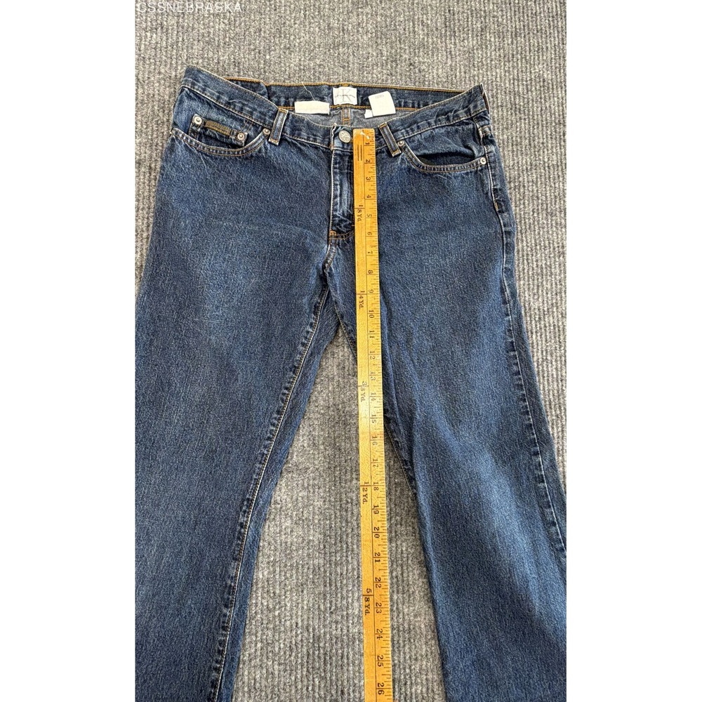 Vintage Y2K Calvin Klein Women's Rinse Wash Flare Jeans 100% Cotton Sz 11 x 31 - Picture 11 of 12